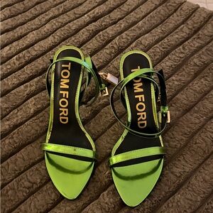 Tom Ford Metallic Green Sandals